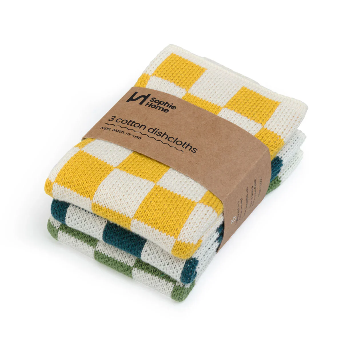 Knitted Cotton Dishcloths - Set of 3 - Image 8