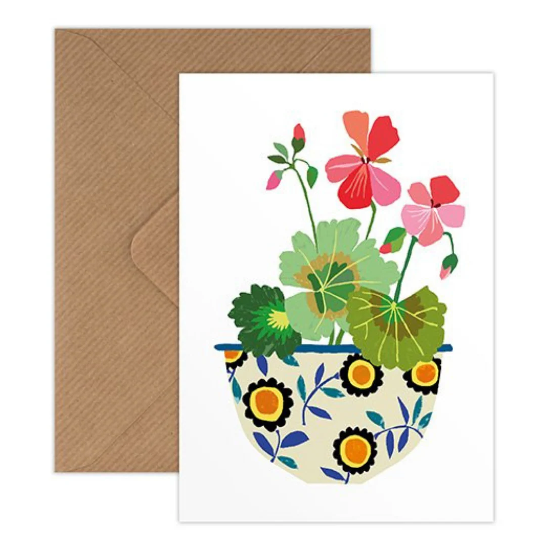 'Pelargonium' Greetings Card