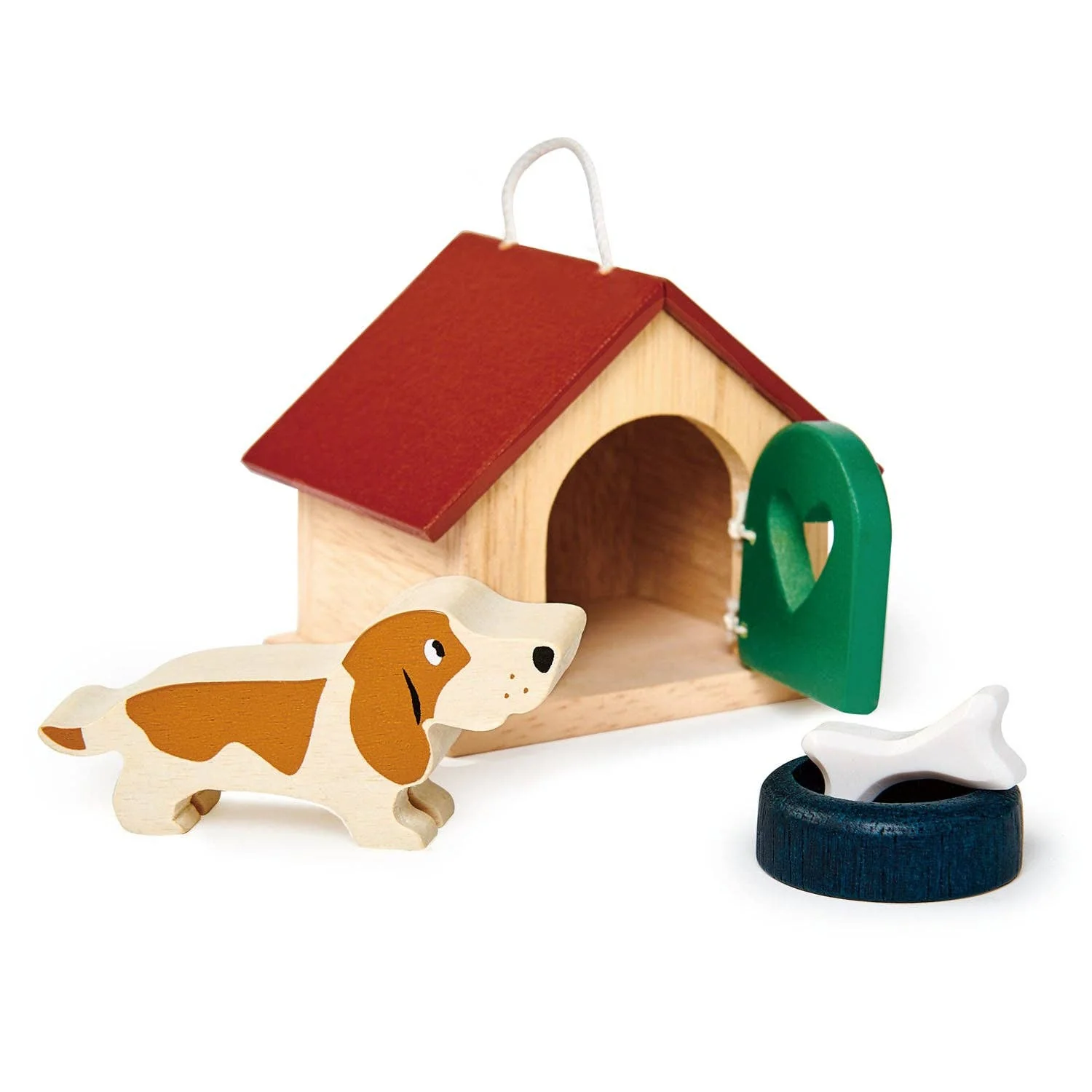 Wooden Dog & Kennel Toy Play Set