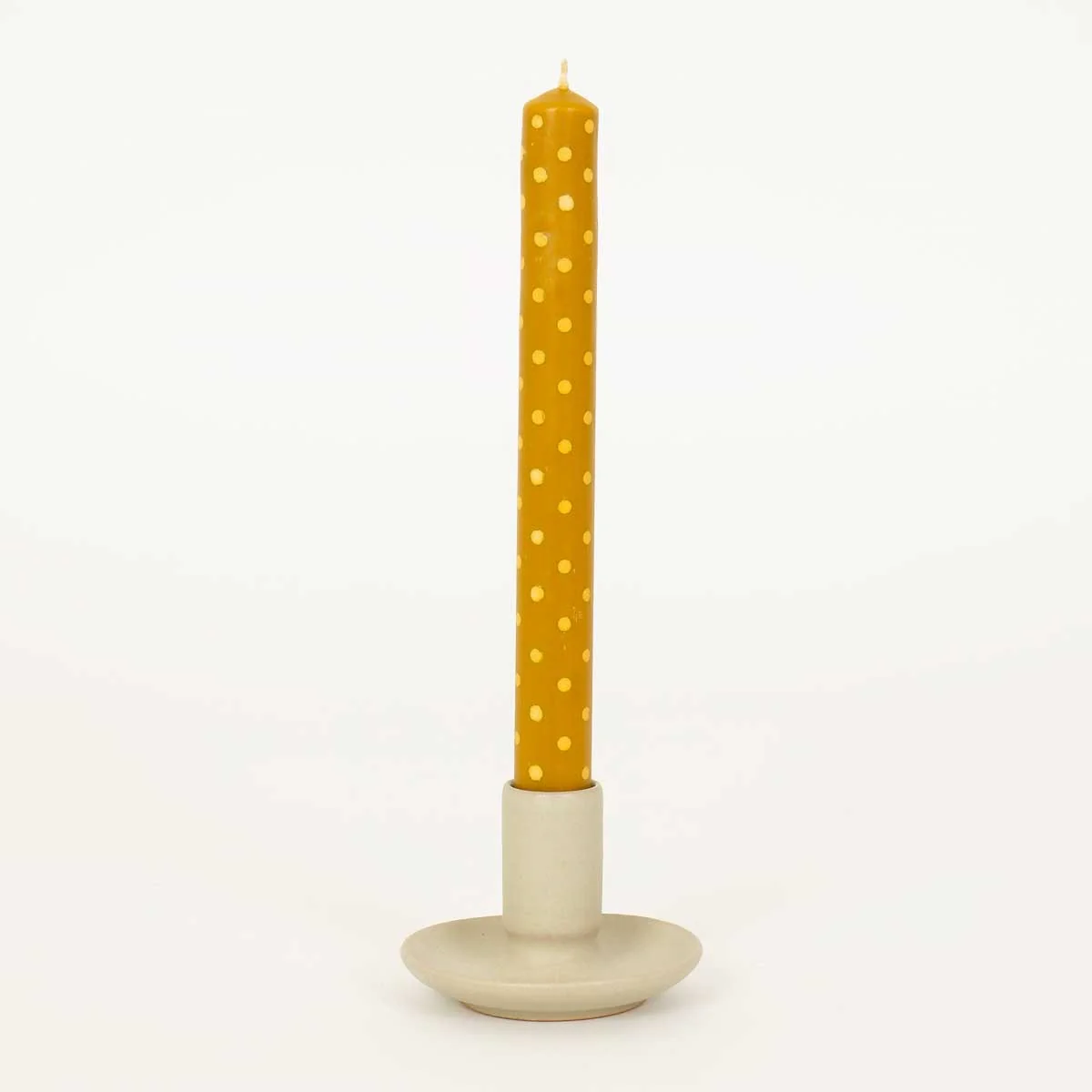 Polka Dot Mustard & Orange Candles - Pack of 2