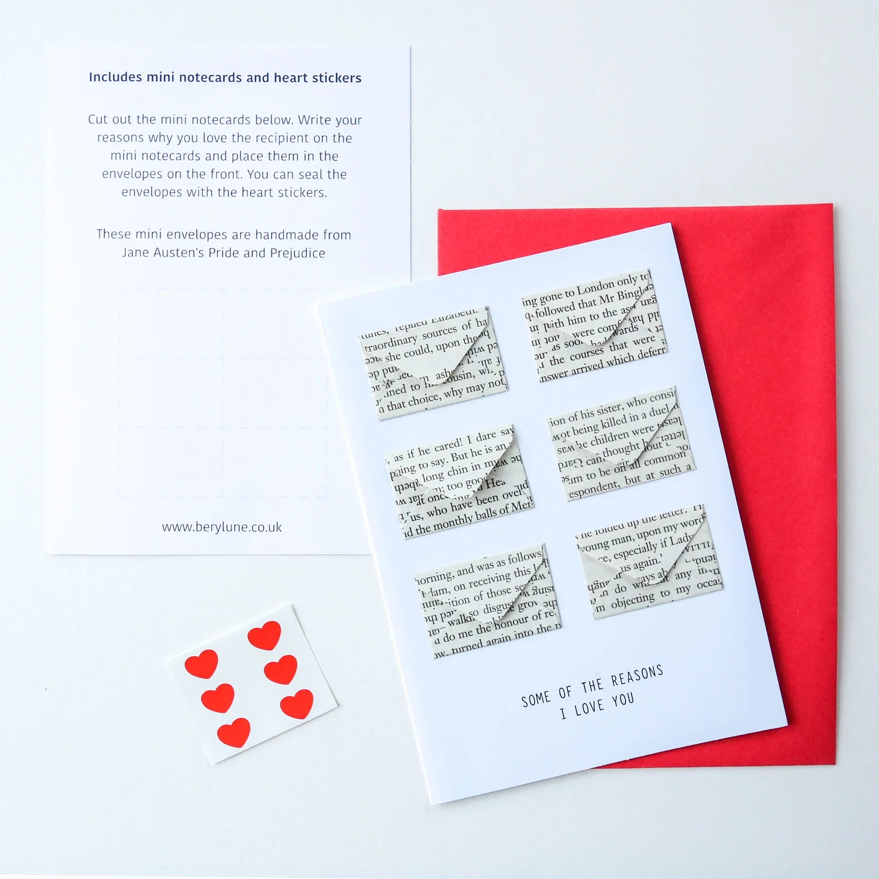 'Reasons Why I Love You' Mini Envelope Card - Image 2