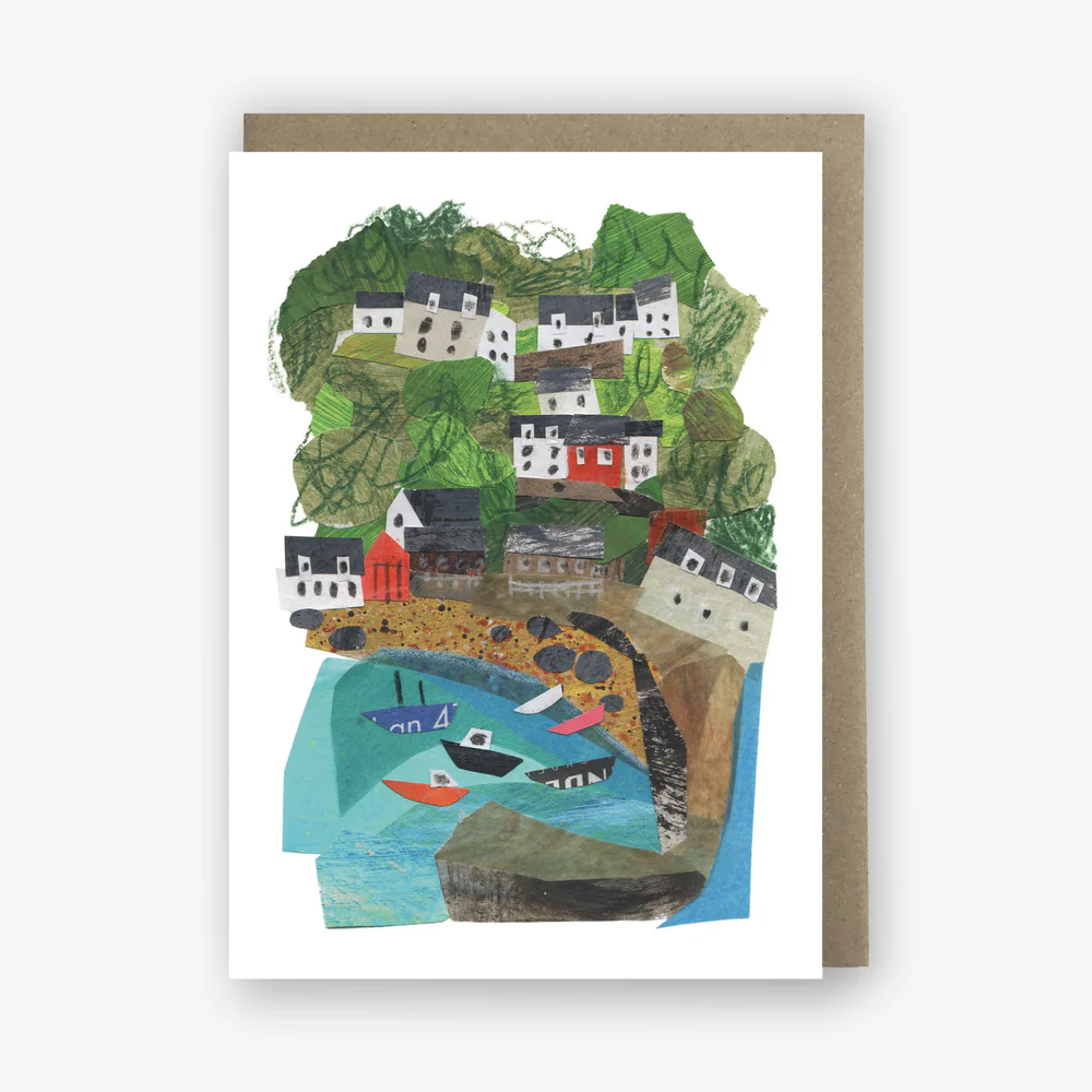 'Village Harbour' Greetings Card