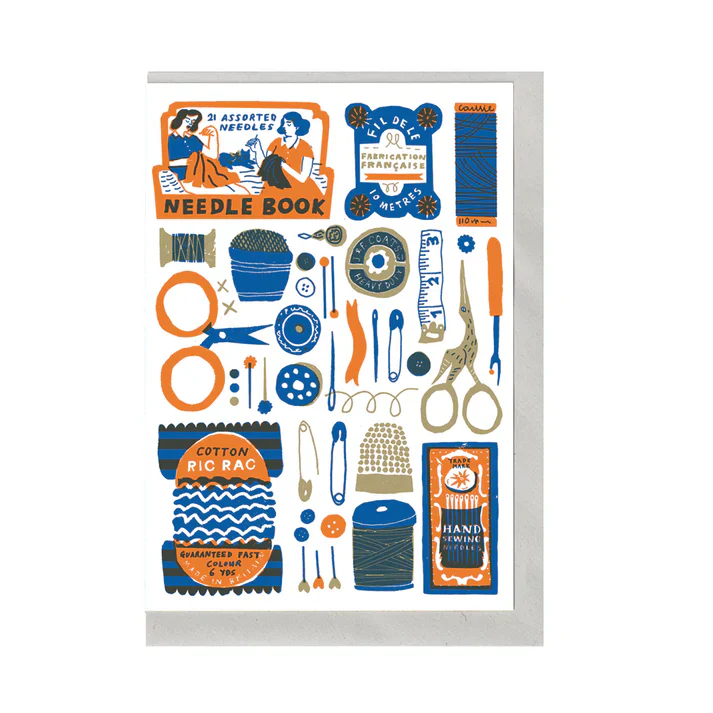 'Sewing Collection' Greetings Card