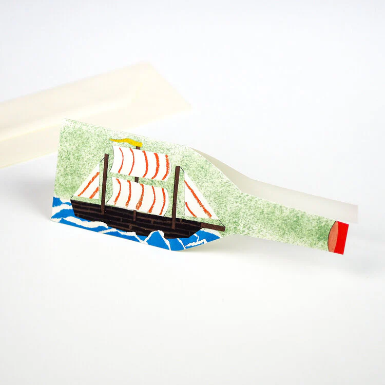 'Ship In A Bottle' Greetings Card - Image 3
