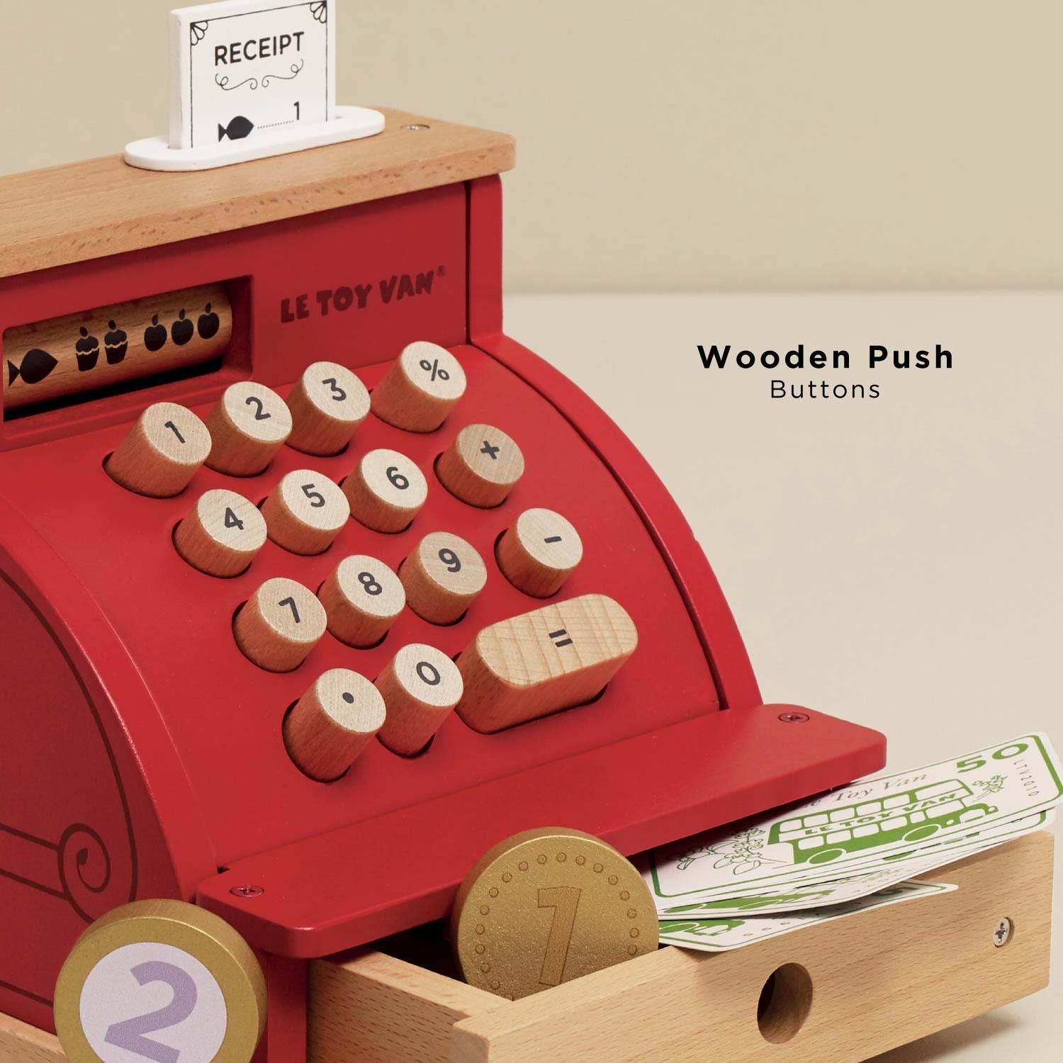 Wooden Toy - Shop Till - Cash Register & Money - Image 4