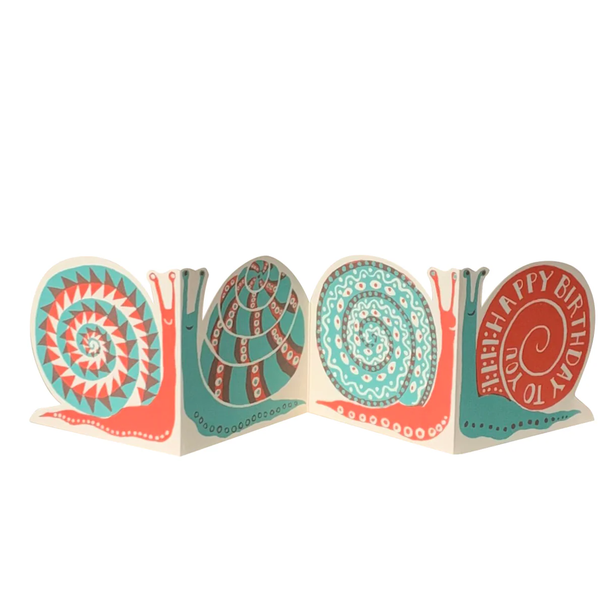 'Snail Mail' Fold-Out Greetings Card