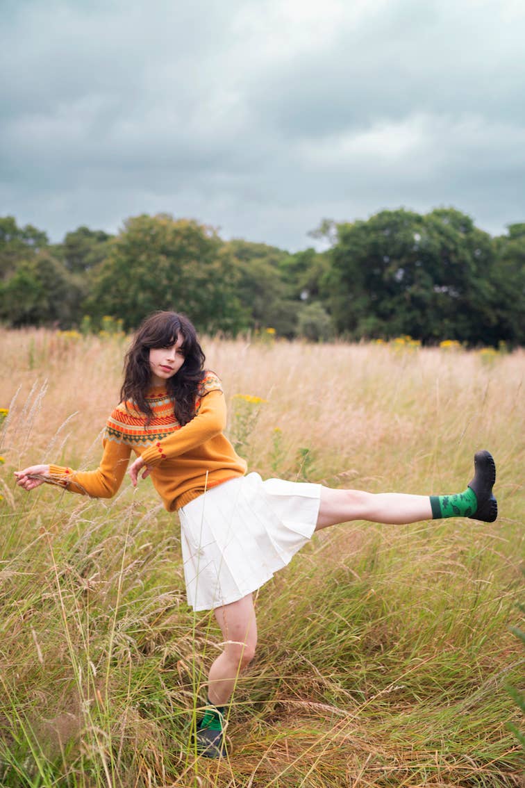Sprig Green Socks by Donna Wilson - Image 2