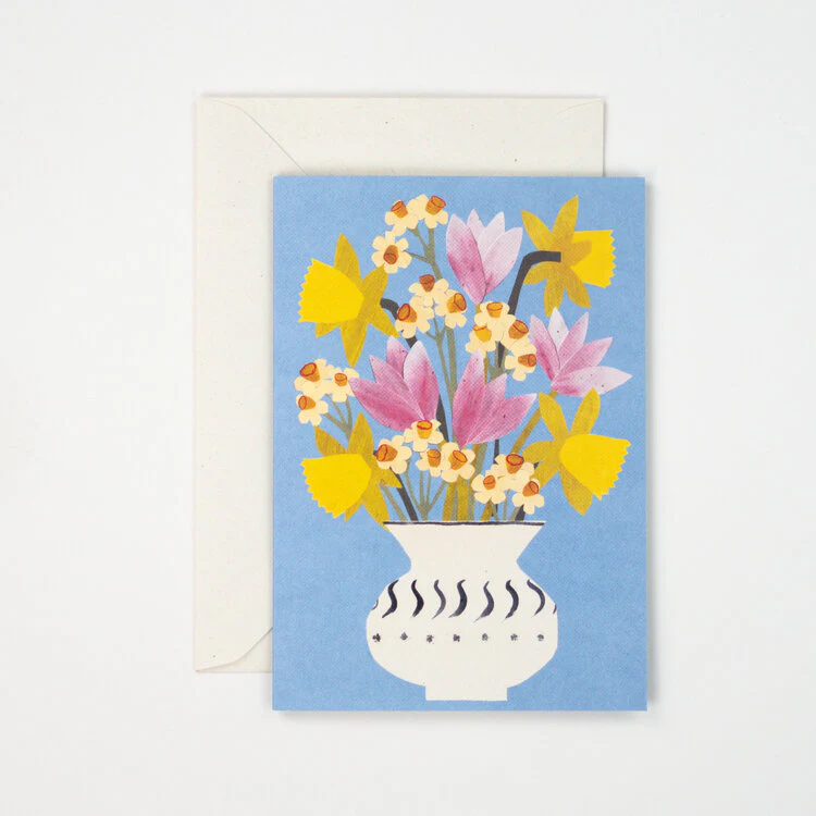 'Spring Flowers' Greetings Card