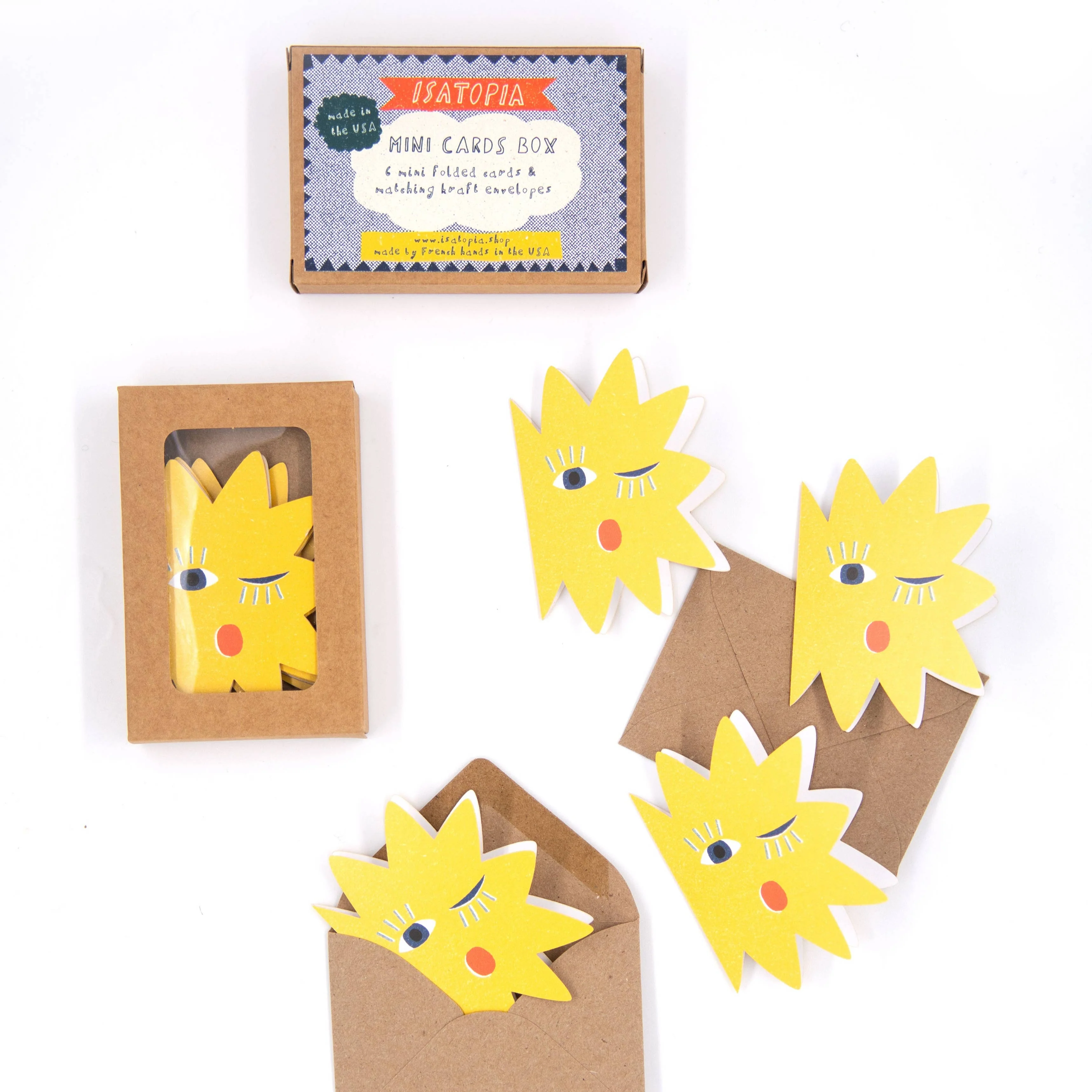 'Star Blink' - Box of 6 Mini Greetings Cards