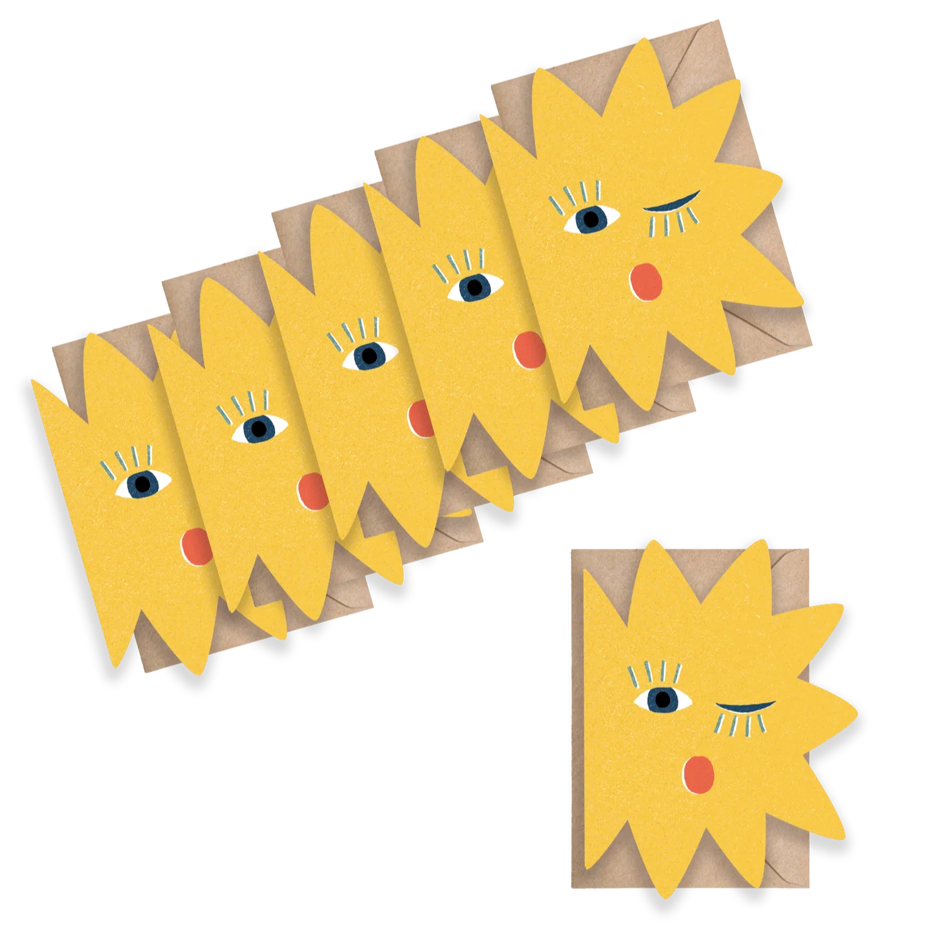 'Star Blink' - Box of 6 Mini Greetings Cards - Image 2