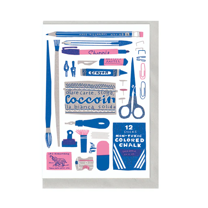 'Stationery Lover' Greetings Card
