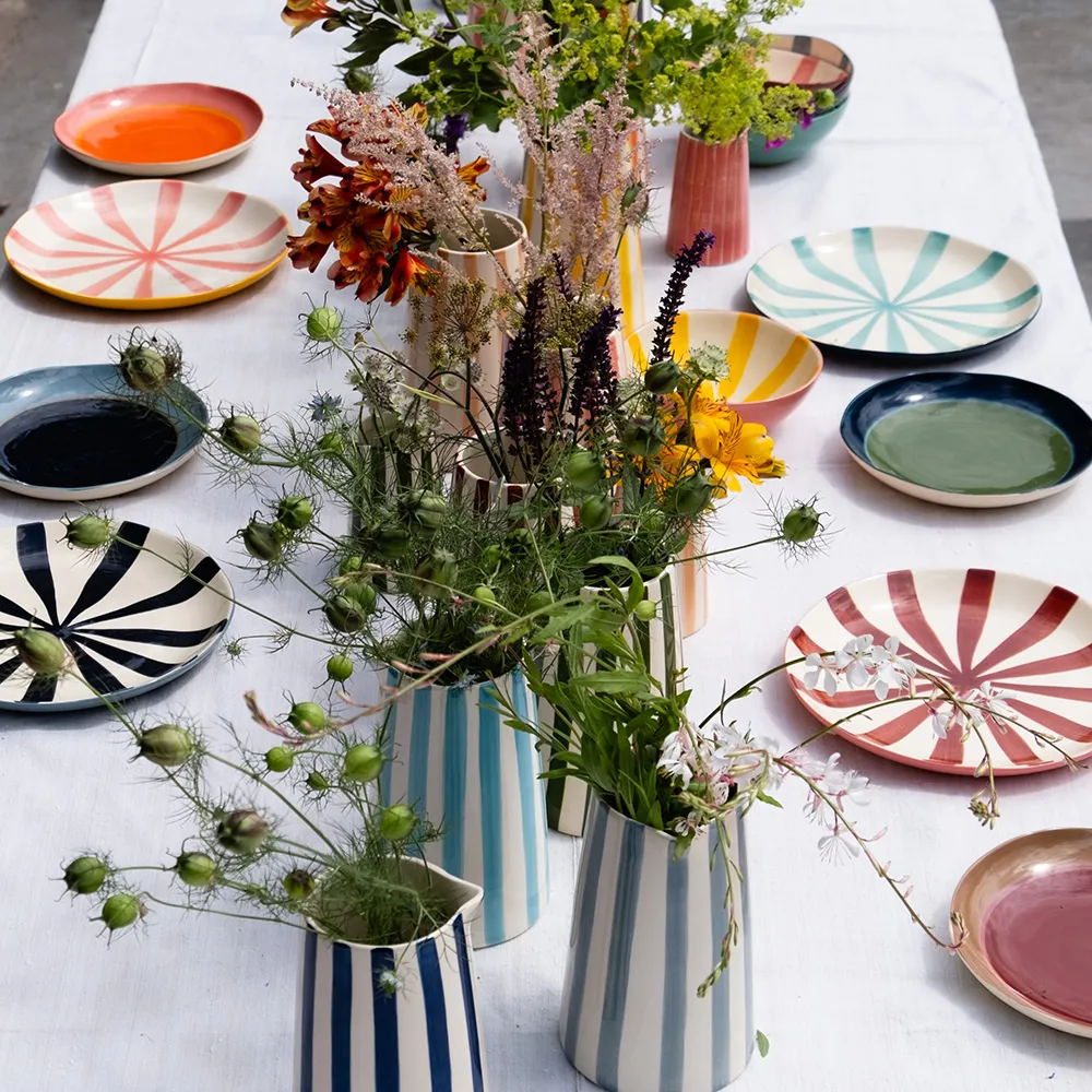 Striped Supper Plates