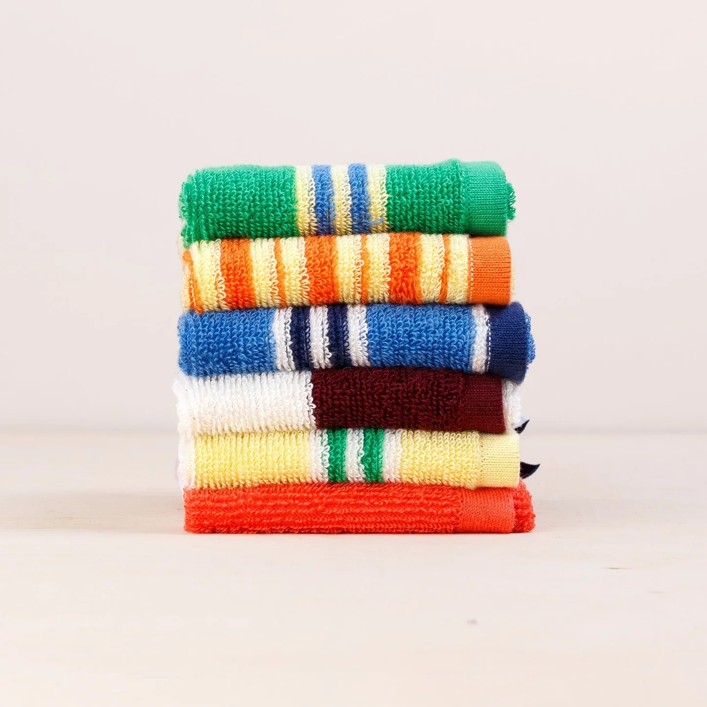 Striped Terry Flannel Washcloth - Striped Cobalt - Image 3