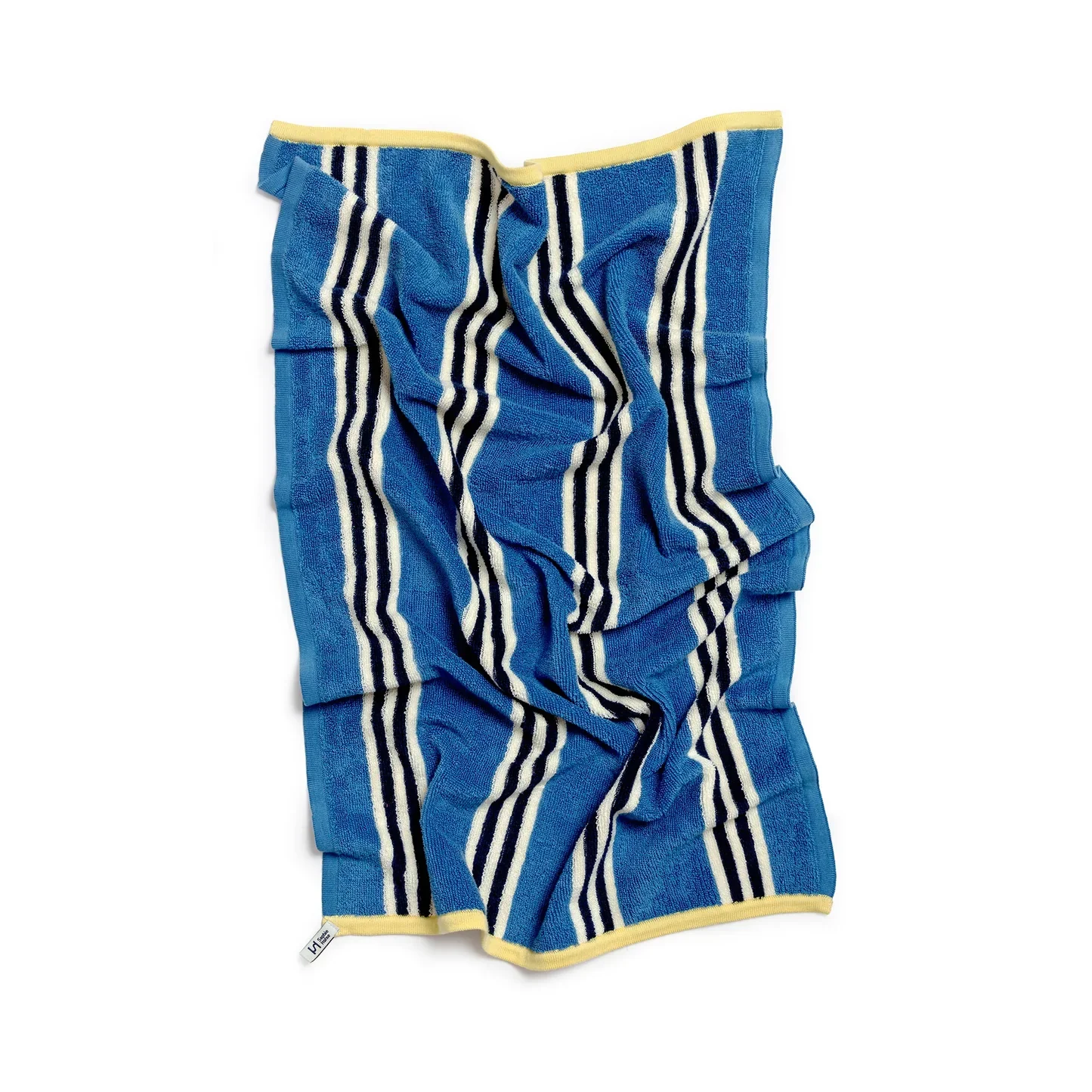 Striped Terry Towelling Hand Towel - Striped Blue - Image 2