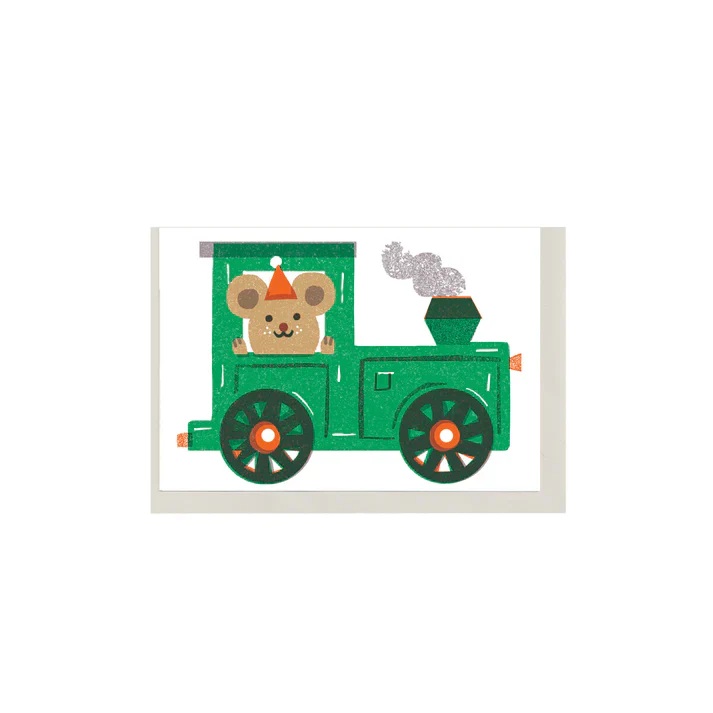 'Train' Mini Greetings Card - Image 2