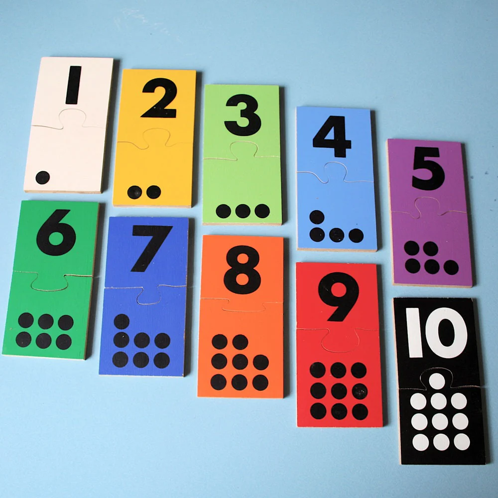 Vintage Wooden Plywood Number Puzzle