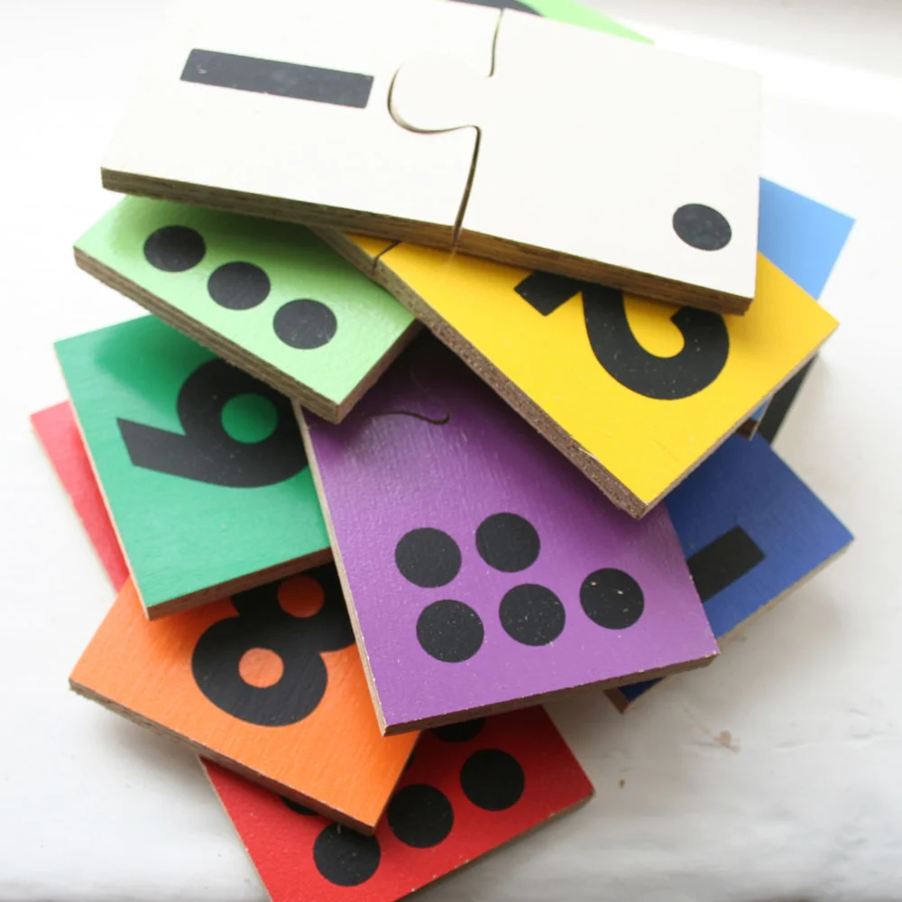 Vintage Wooden Plywood Number Puzzle - Image 3