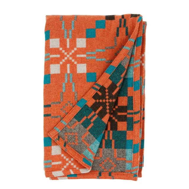 Welsh Blanket - Vintage Star Throw 'Copper'
