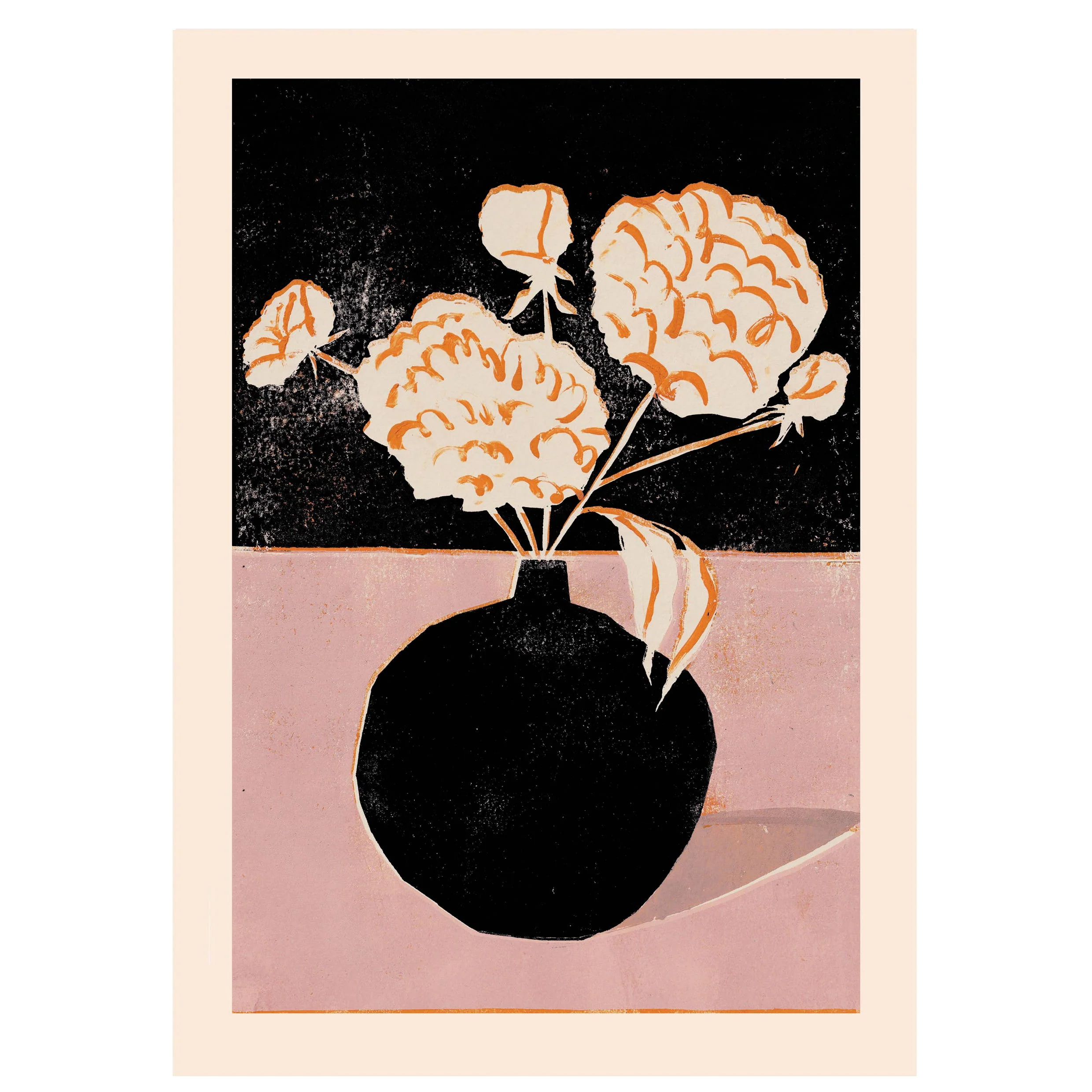 'White Peonies' Art Print