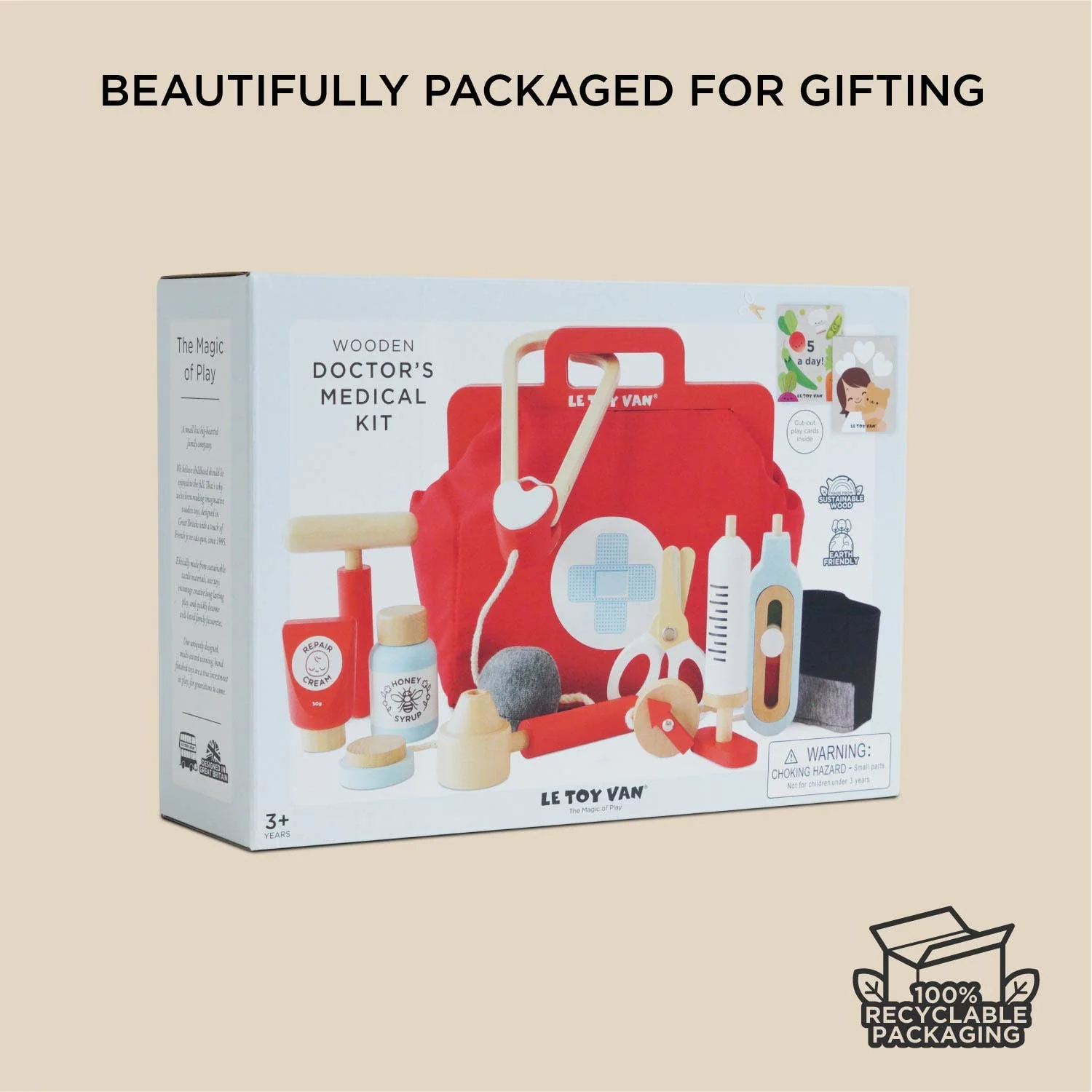 Wooden Toy Doctor's Play Kit - Image 7