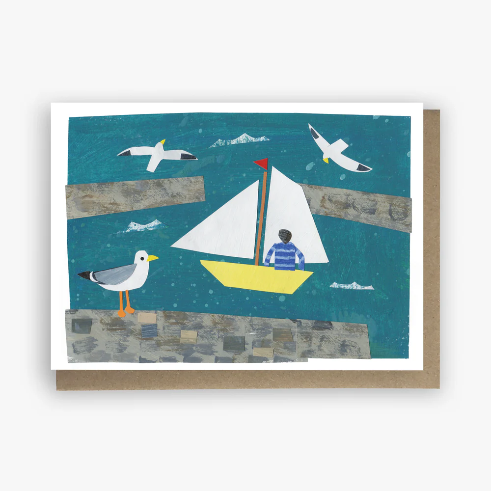 'Julians Boat' Greetings Card