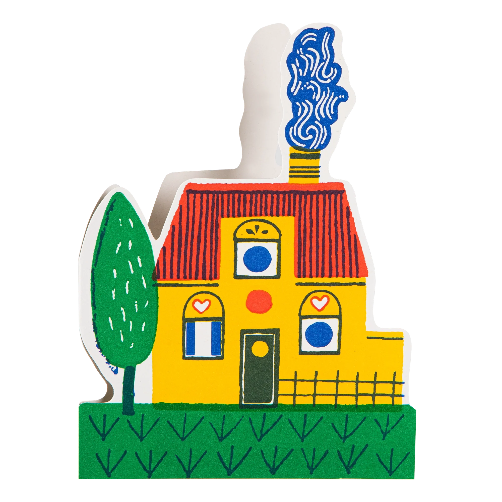 'Yellow Home' Greetings Card