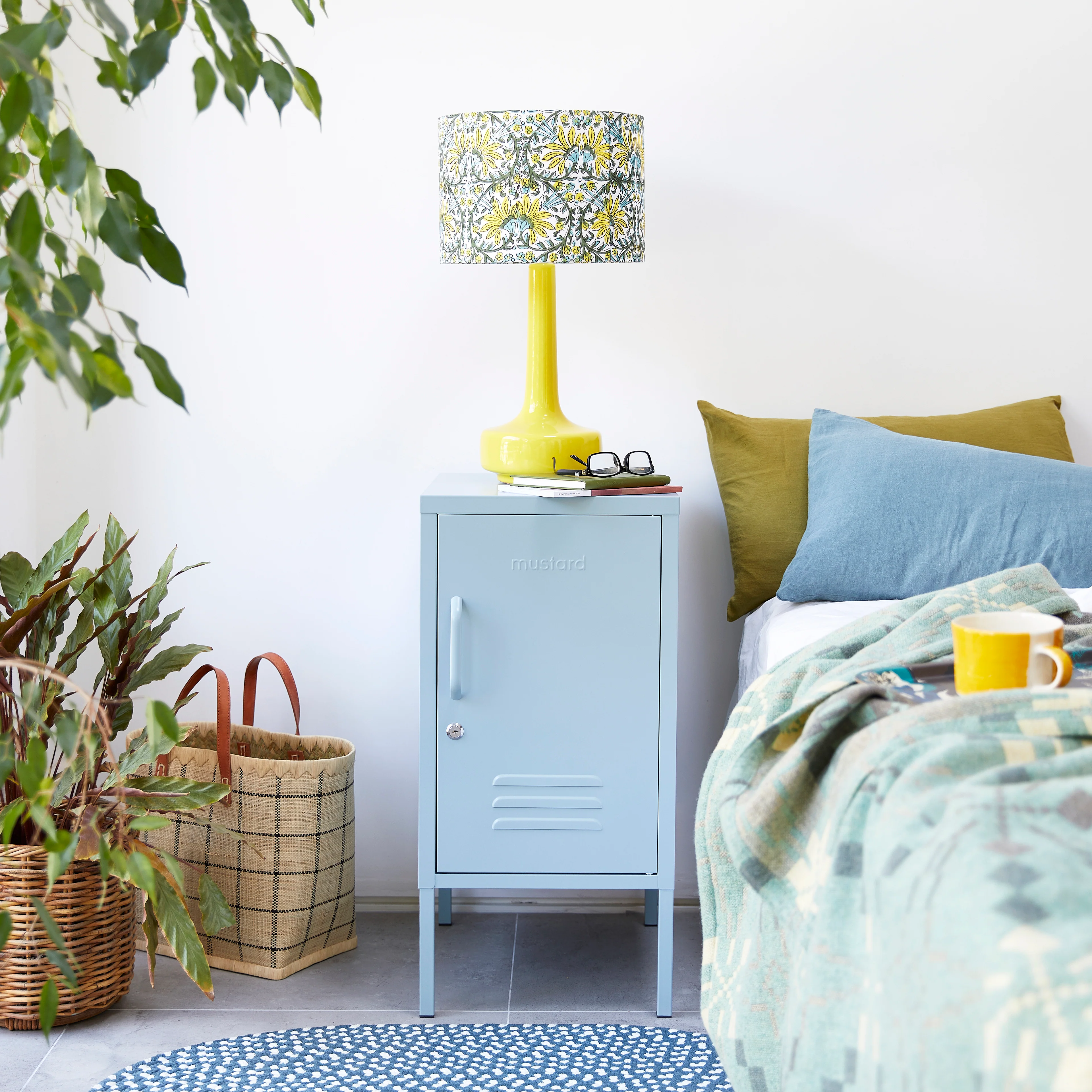 Yellow Table Lamp & 'Jasmine' Shade - Image 2