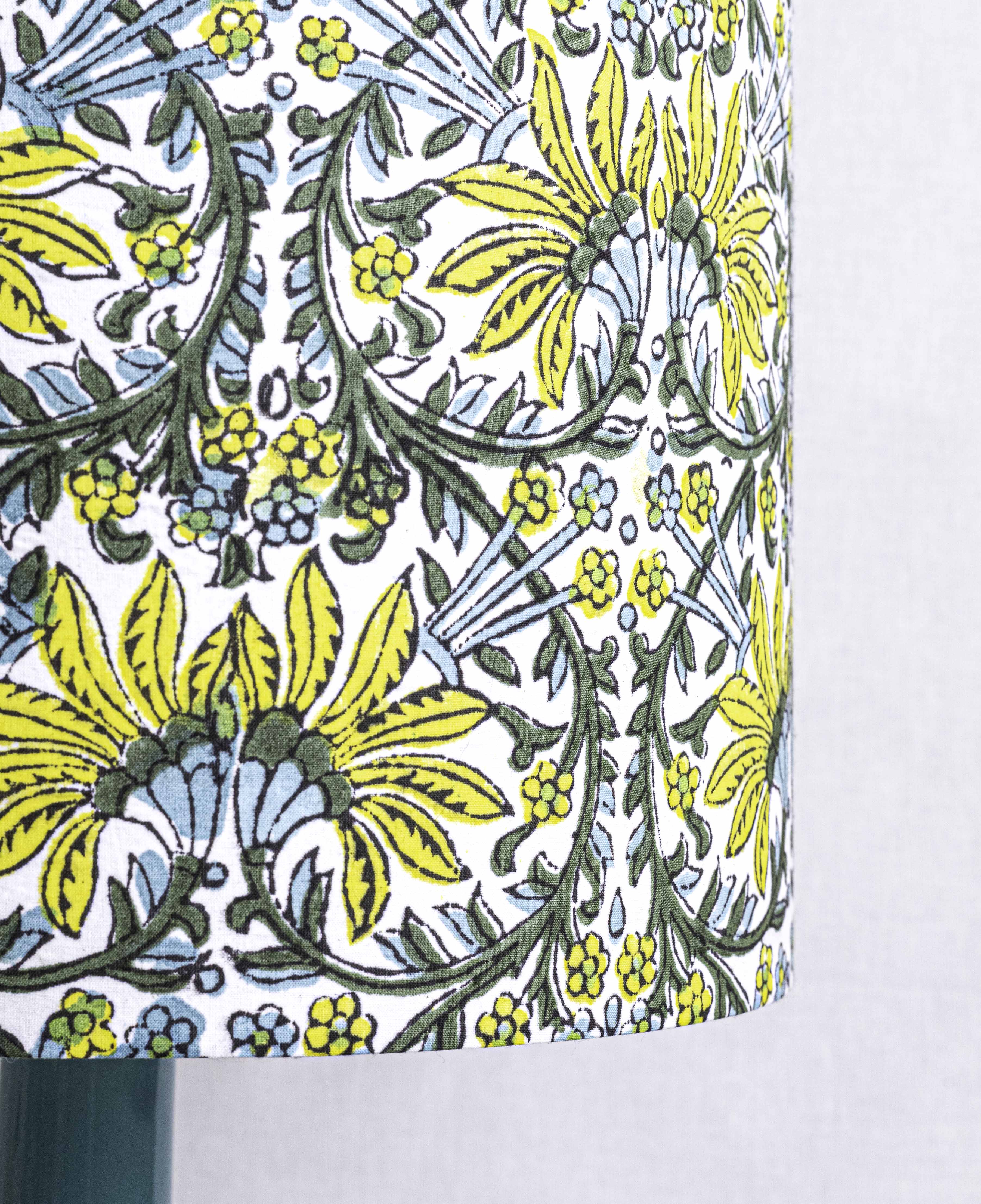 Yellow Table Lamp & 'Jasmine' Shade - Image 3