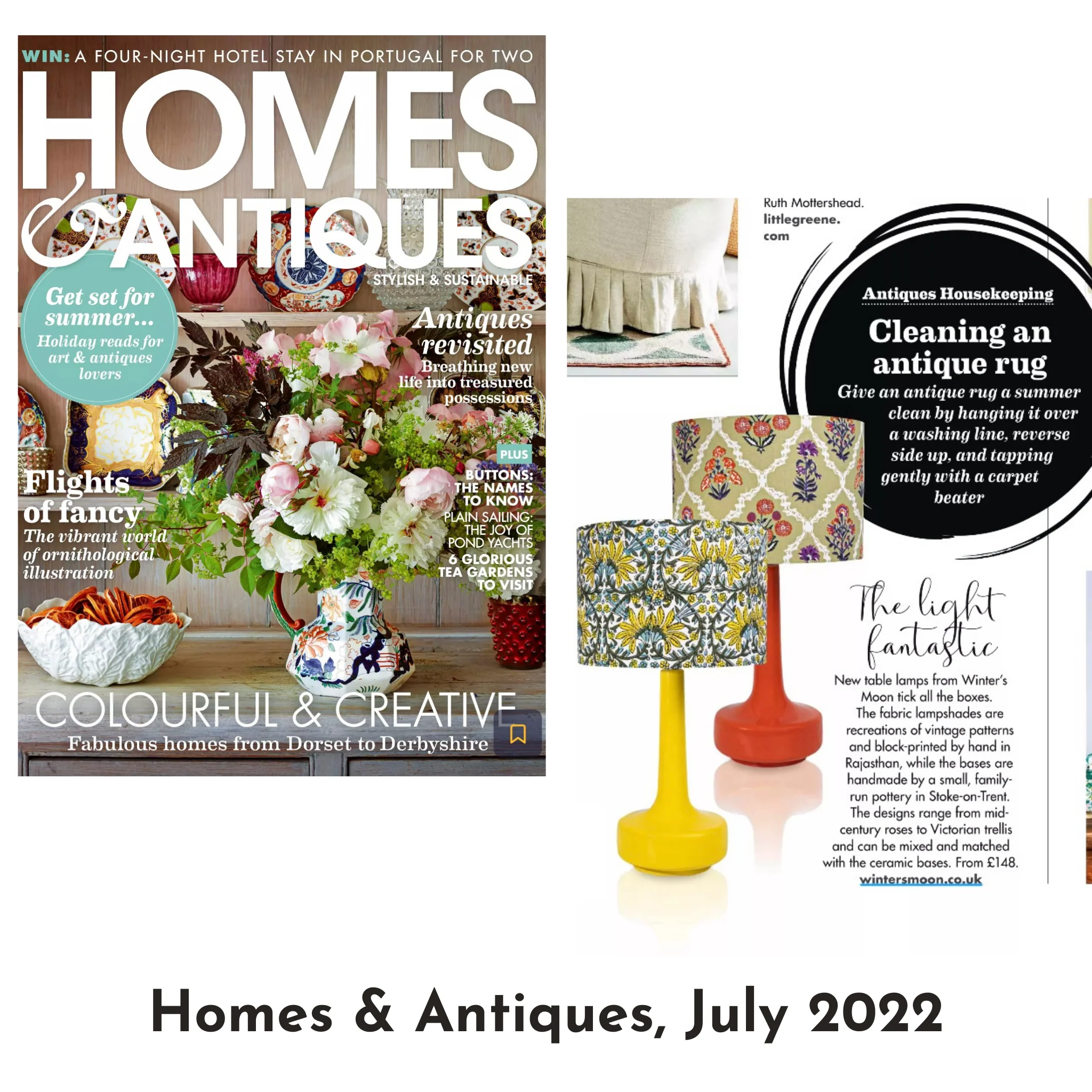 Yellow Table Lamp & 'Jasmine' Shade - Image 5