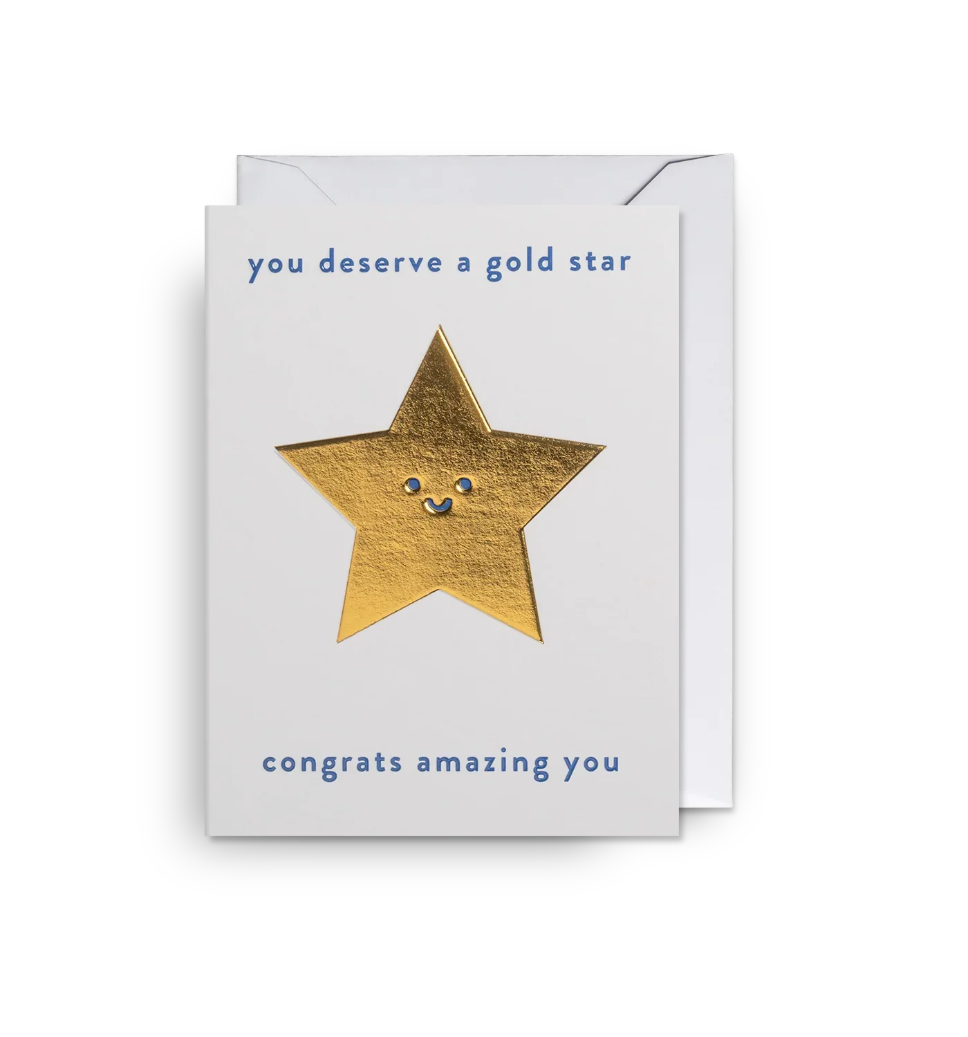'You Deserve A Gold Star, Congrats' Mini Greetings Card
